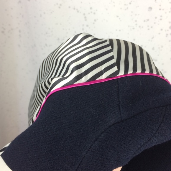 Kate Spade Bow-Back Double Breasted Peacoat Wool Blend Deep Navy L - Picture 11 of 12